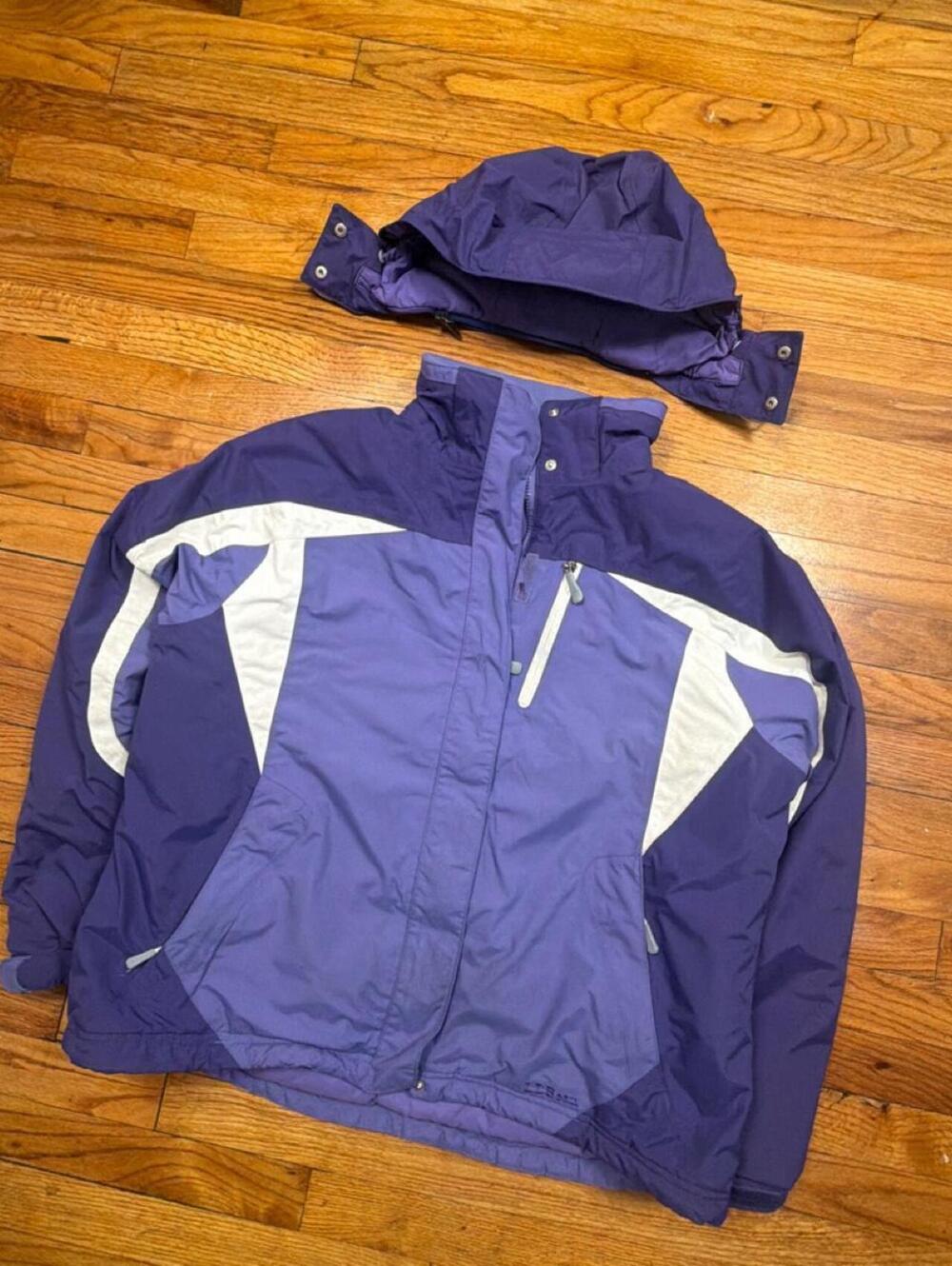 L.L.Bean Women's Purple and Blue Jacket